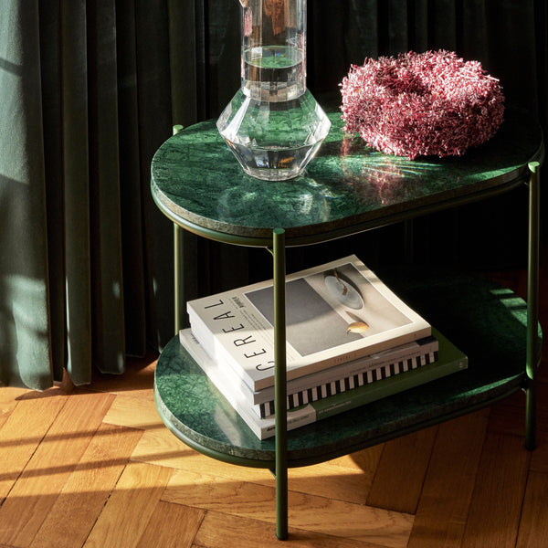 Table en marbre vert foncé Nusa