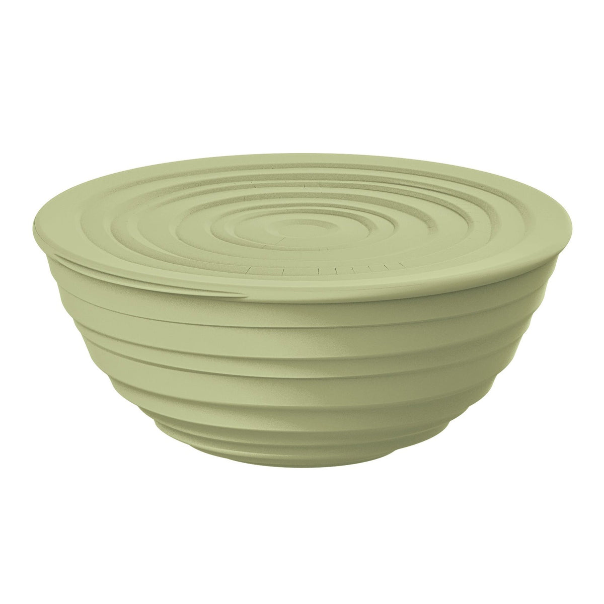 Guzzini Tierra All Together - Organisateur De Table En Plastique Recyclé Et Bois - Argile 22x22xH22,5 Cm - MADE IN ITALY