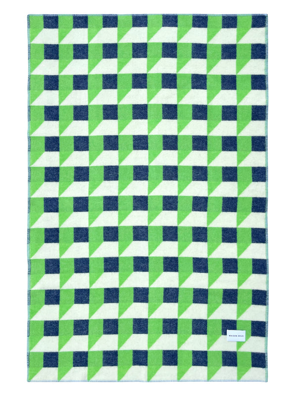 Cubics wool blanket
