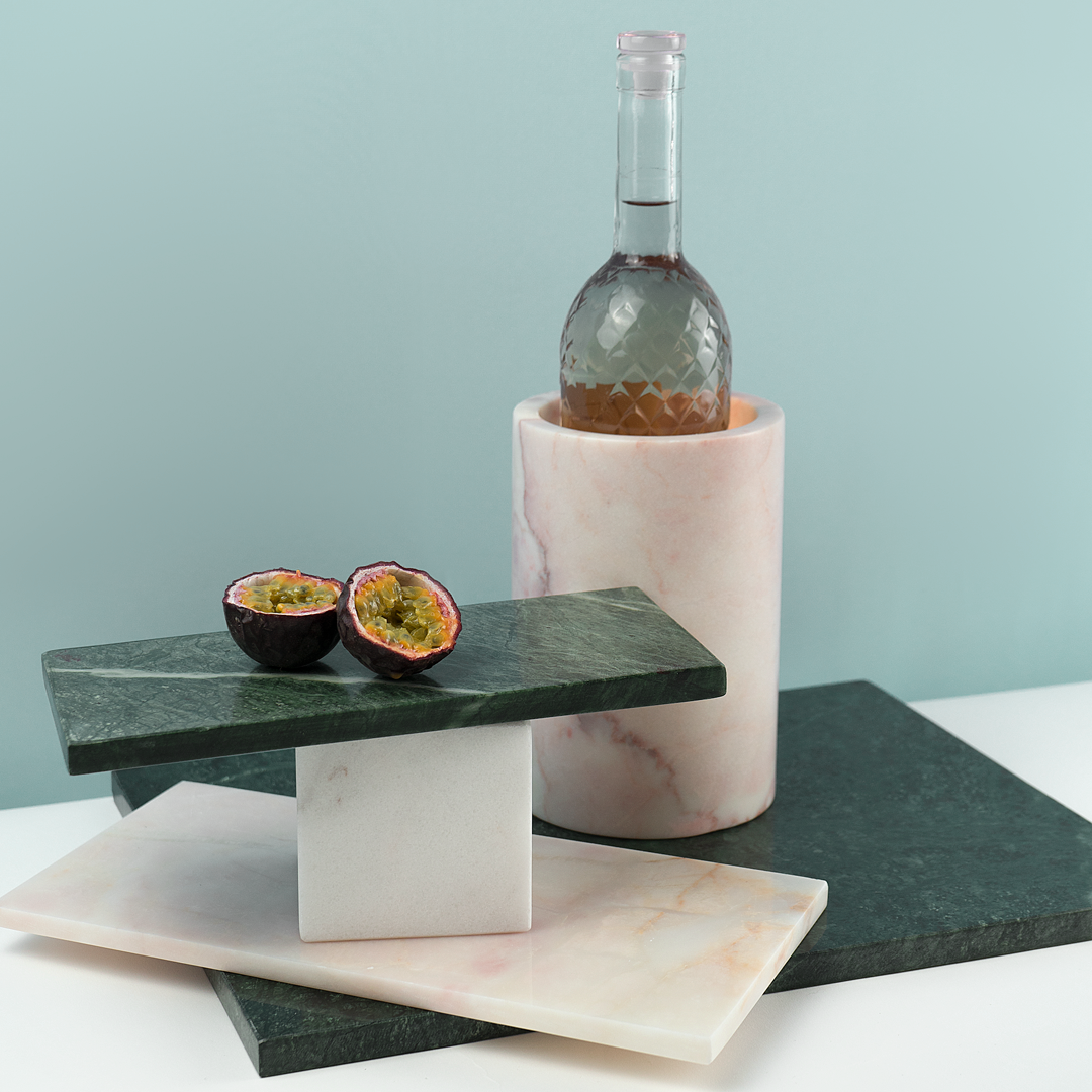 Pink marble bottle cooler