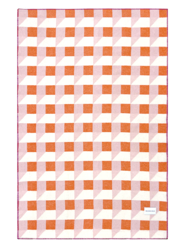 Cubics wool blanket
