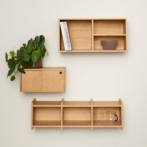 Table de chevet en bois naturel Herringbone