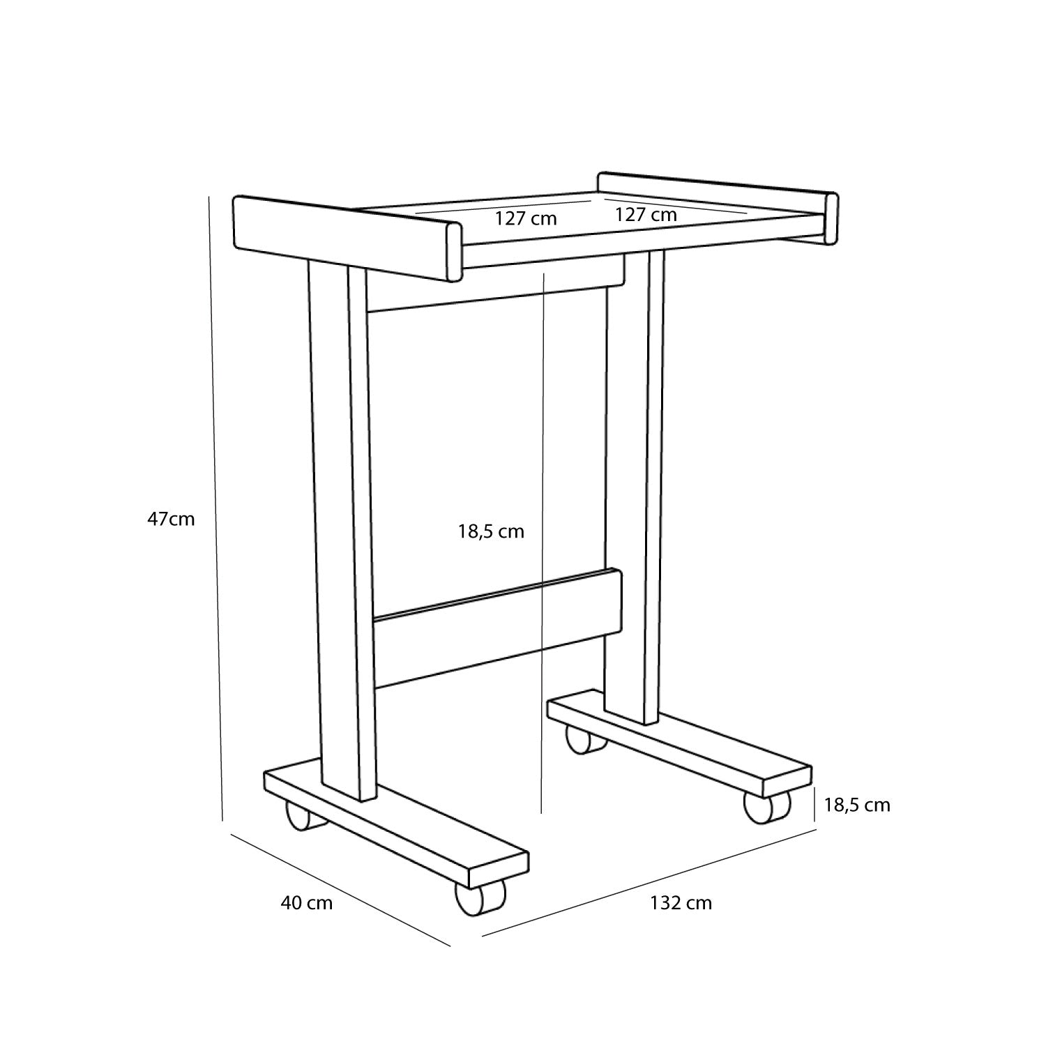 Table d'appoint mobile Less