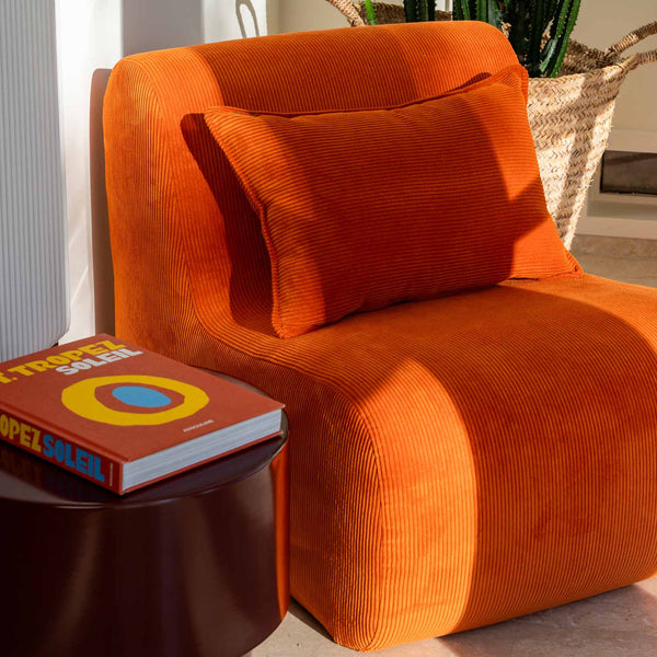 Pop-orange lounge chair