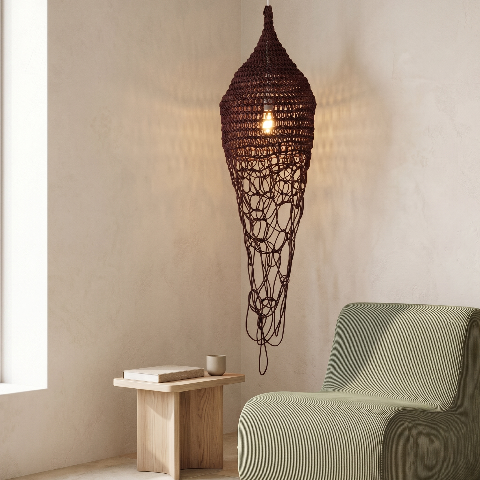Luminaire Méduse - bourgogne