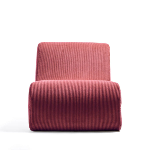 Fauteuil bordeaux clair