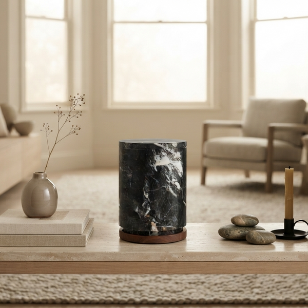Linea natural stone memorial urn
