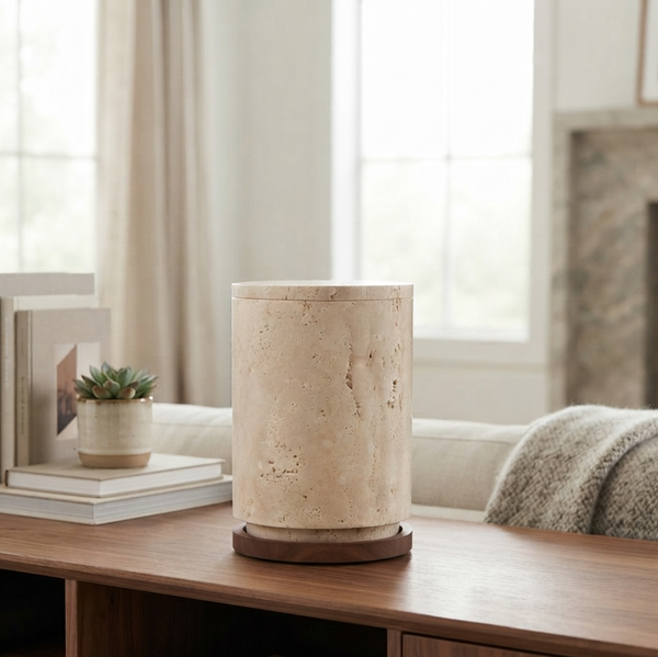 Linea natural stone memorial urn