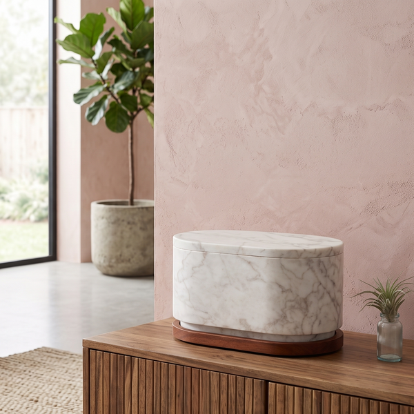 Vixit natural stone memorial urn