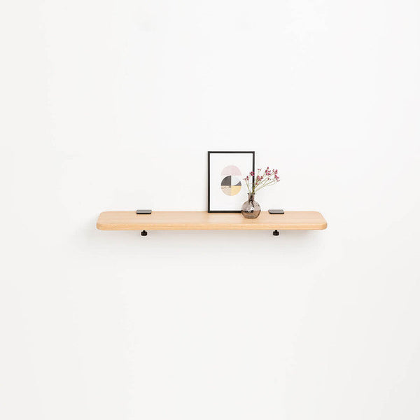 BRACKET wall shelf - solid oak - 90cm