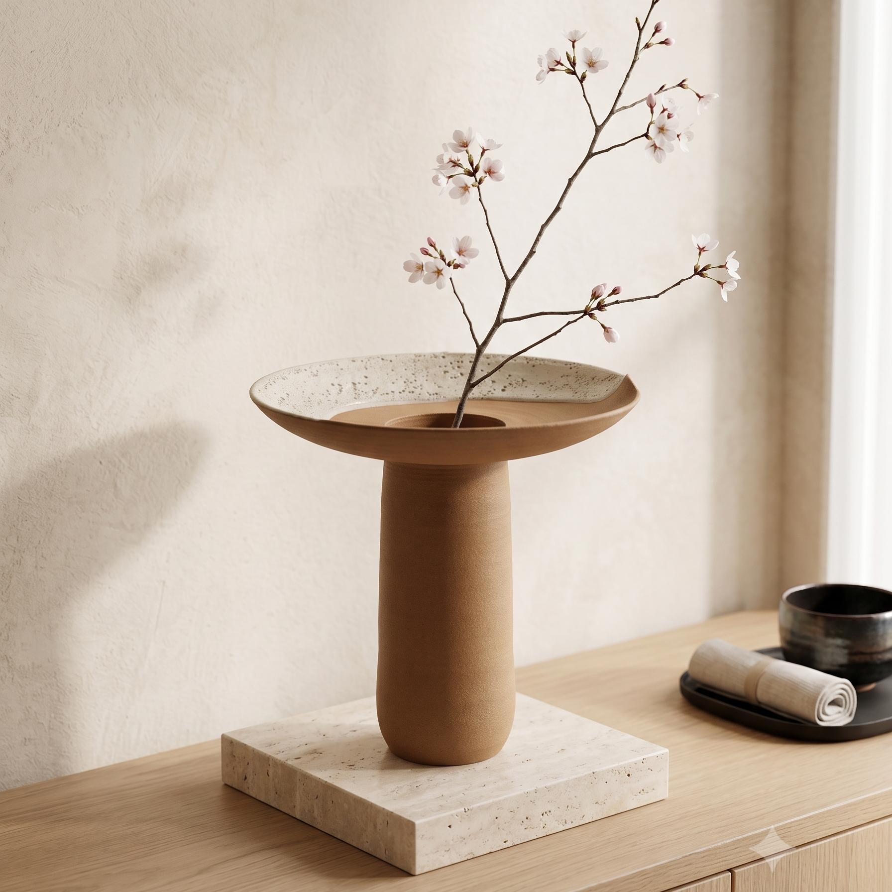 Vase haut en grès Osmose