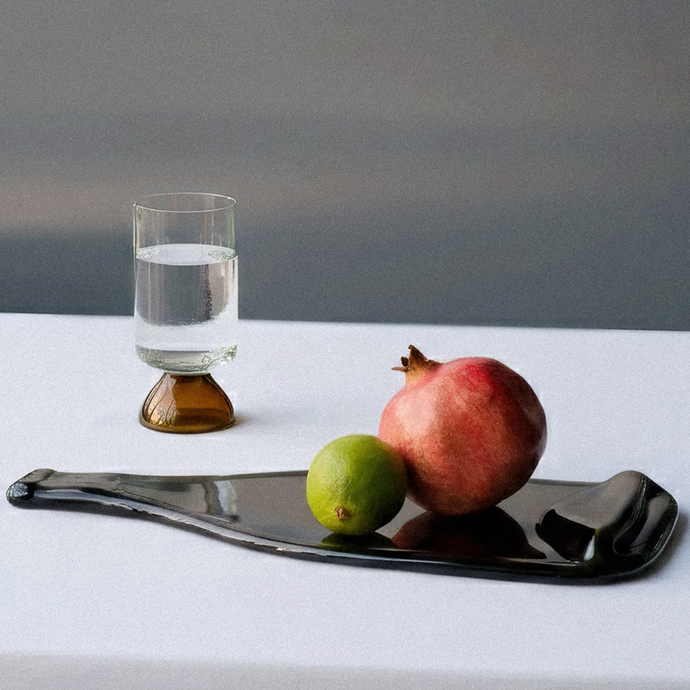 Verres sur pied en verre recyclé - Lot de 2