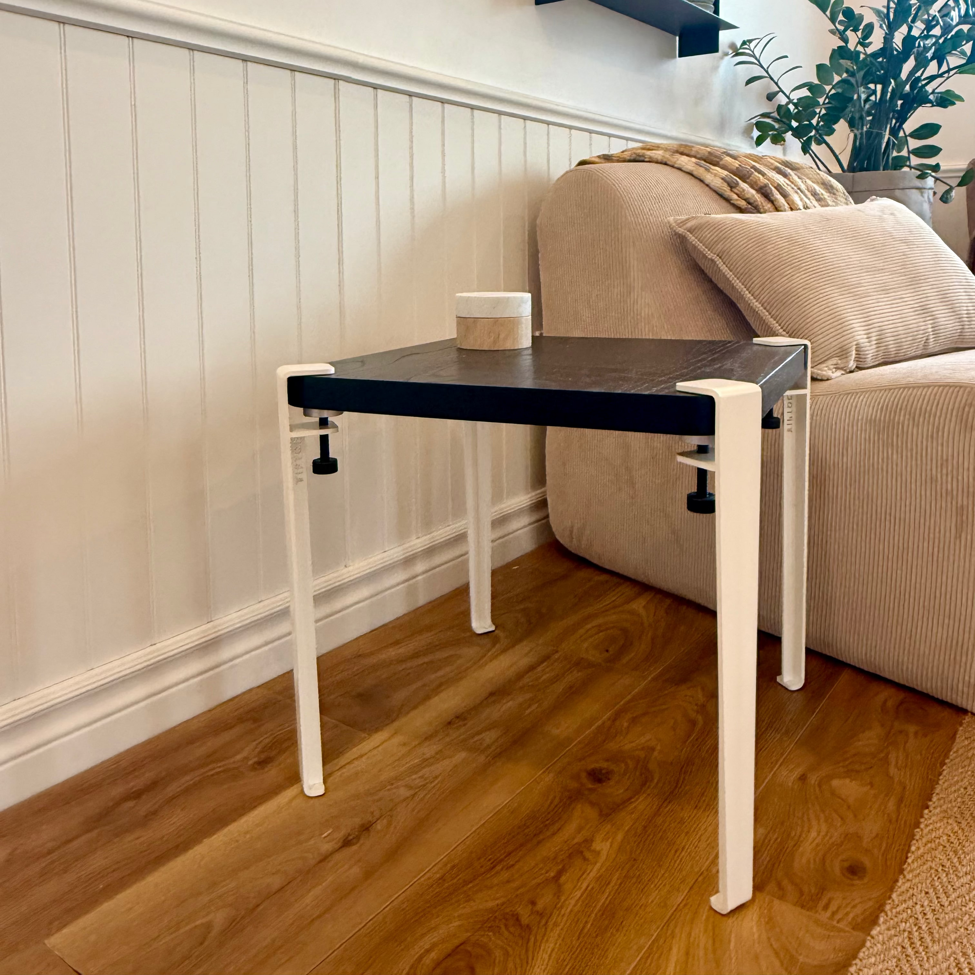 Square coffee table – recycled solid ash wood