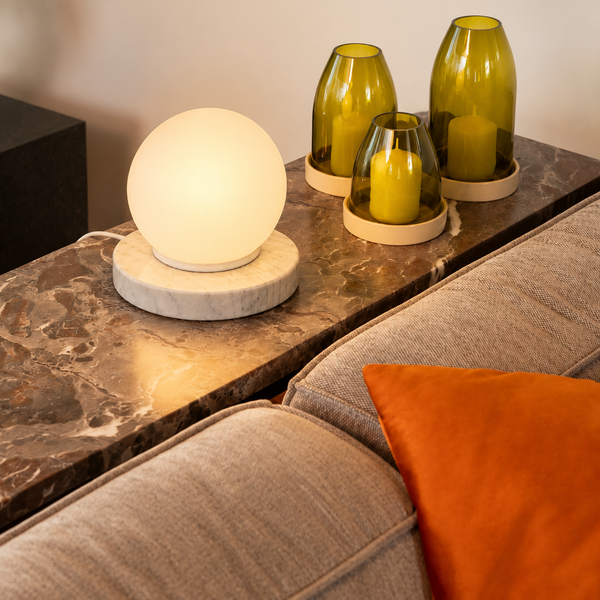 Lampe en pierre à poser