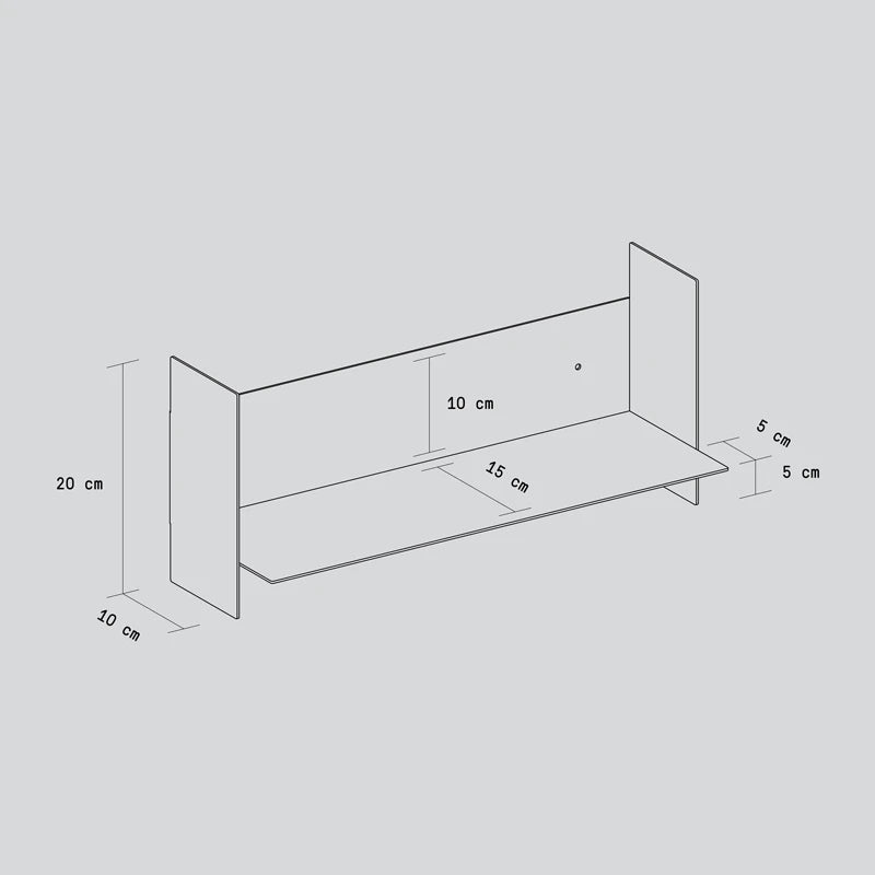 Étagère murale PLI en acier - Noir graphite