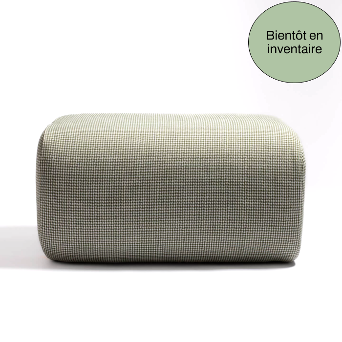 Cocotte-ecru/vert pouf