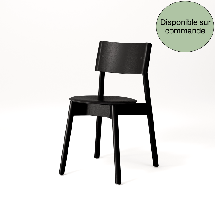 Chaise SSD full wood - bois éco-certifié - noir graphite