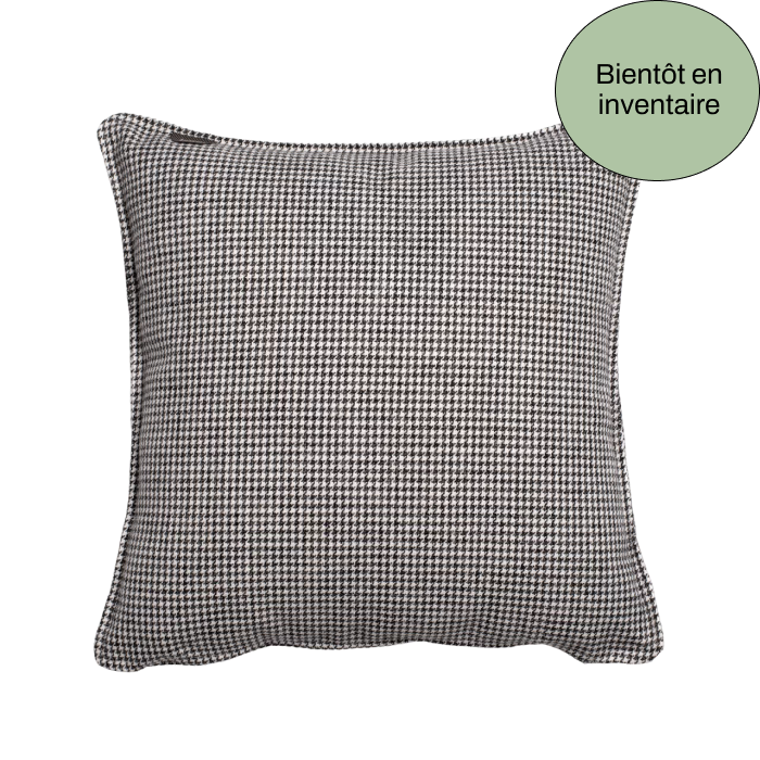 Cocotte ecru/noir cushion 50X50