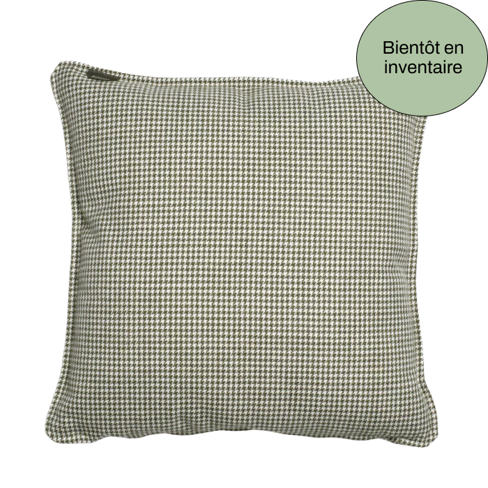 Cocotte ecru/vert cushion 50x50cm