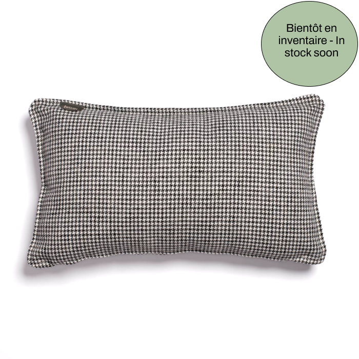 Cocotte ecru/noir cushion 50x30cm