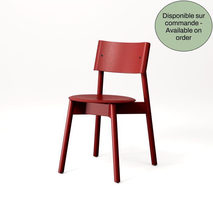 SSD full wood chair - eco-certified wood - poppy red 