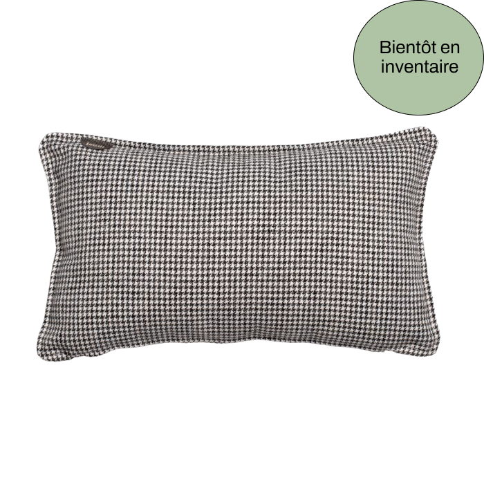 Cocotte ecru/noir cushion 50x30cm