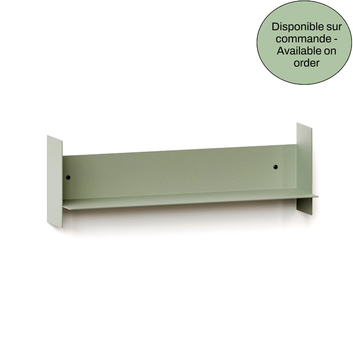 PLI steel wall shelf - eucalyptus grey 