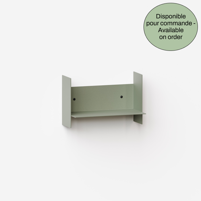 Étagère murale PLI en acier - gris eucalyptus 30cm En commande