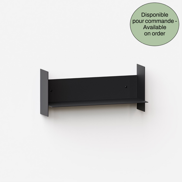 PLI steel wall shelf - graphite black  45cm - ON ORDER