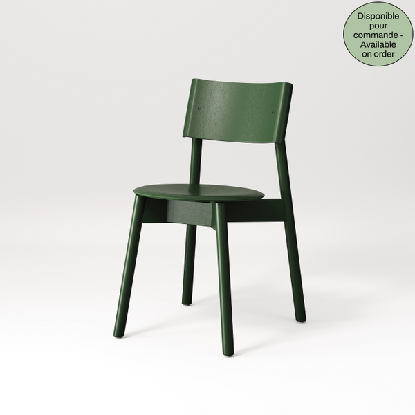 Chaise SSD full wood - bois éco-certifié - vert sapin