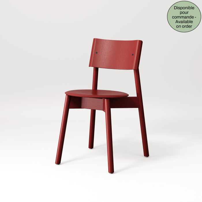 SSD full wood chair - eco-certified wood - poppy red 