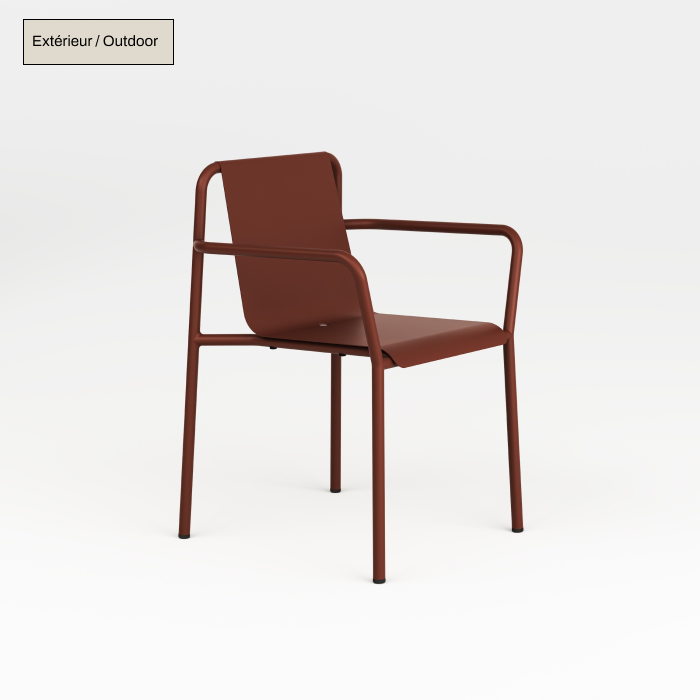 Chaise extérieur avec accoudoirs PANORAMA - Précommande