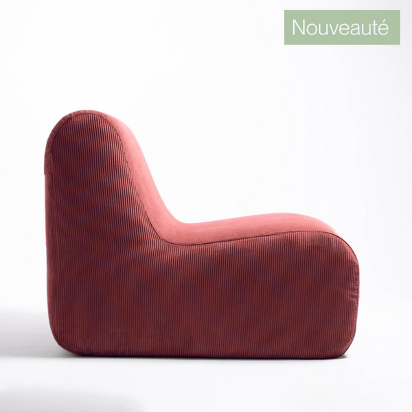 Fauteuil bordeaux clair
