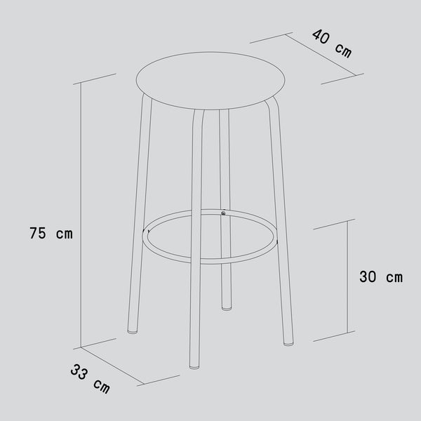 Tabouret de bar SSD - bois éco-certifié
