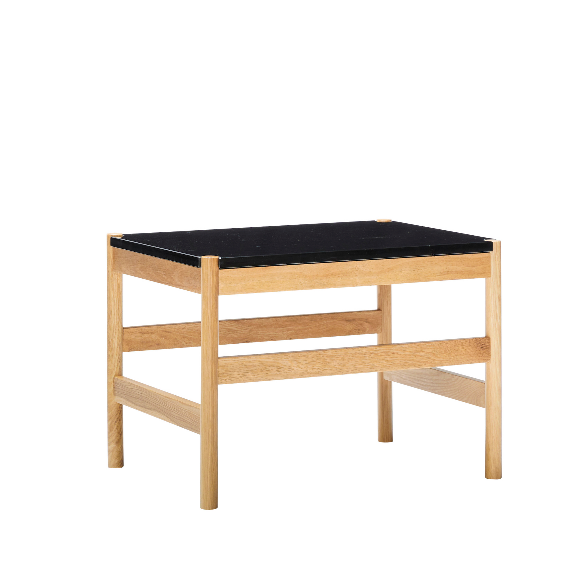 Table d’appoint en marbre noire Raw