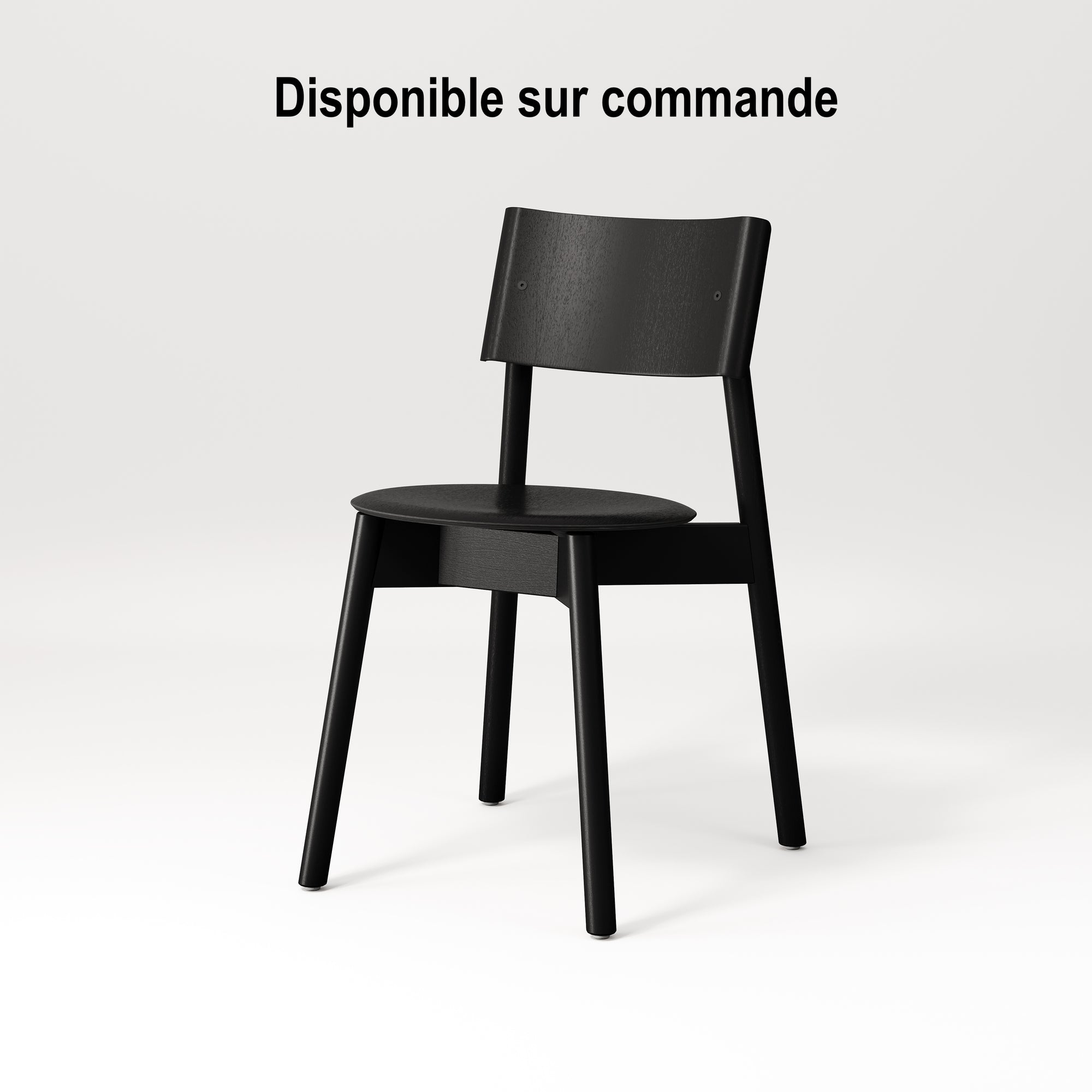 Chaise SSD full wood - bois éco-certifié - noir graphite