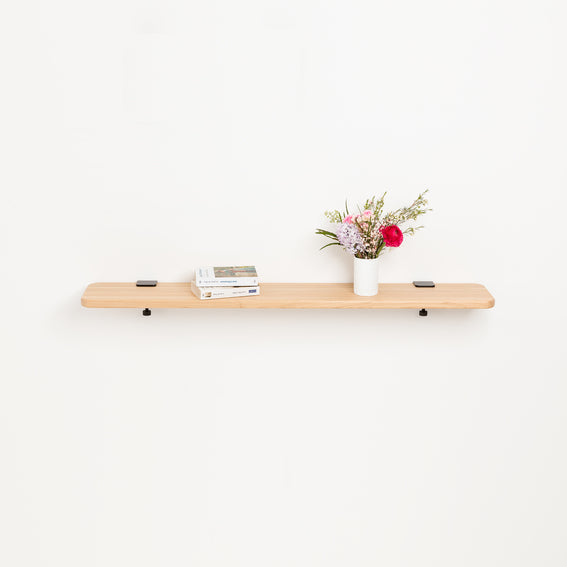 BRACKET wall shelf - solid oak - 90cm