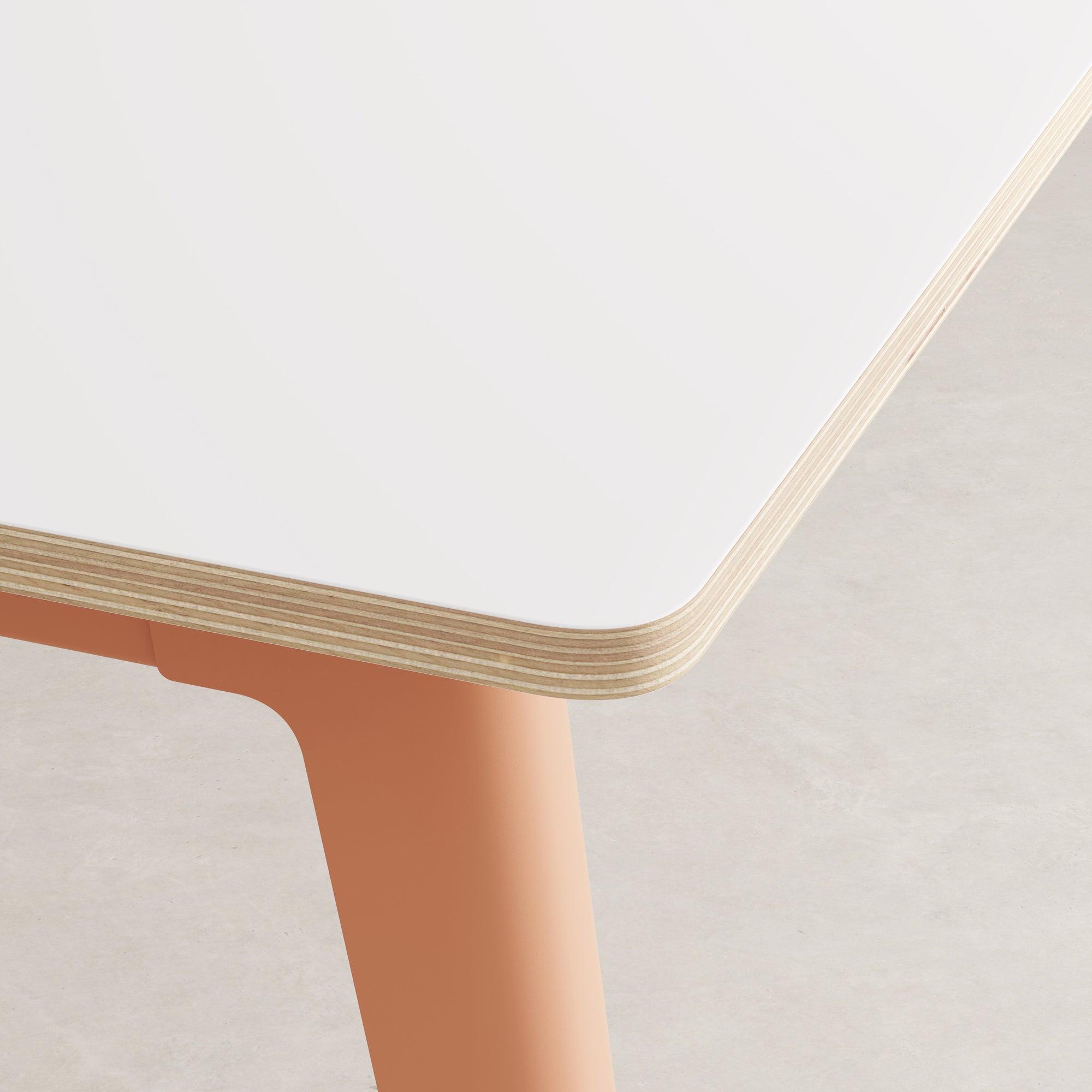 NEW MODERN 2-seater open-plan office - white plywood 