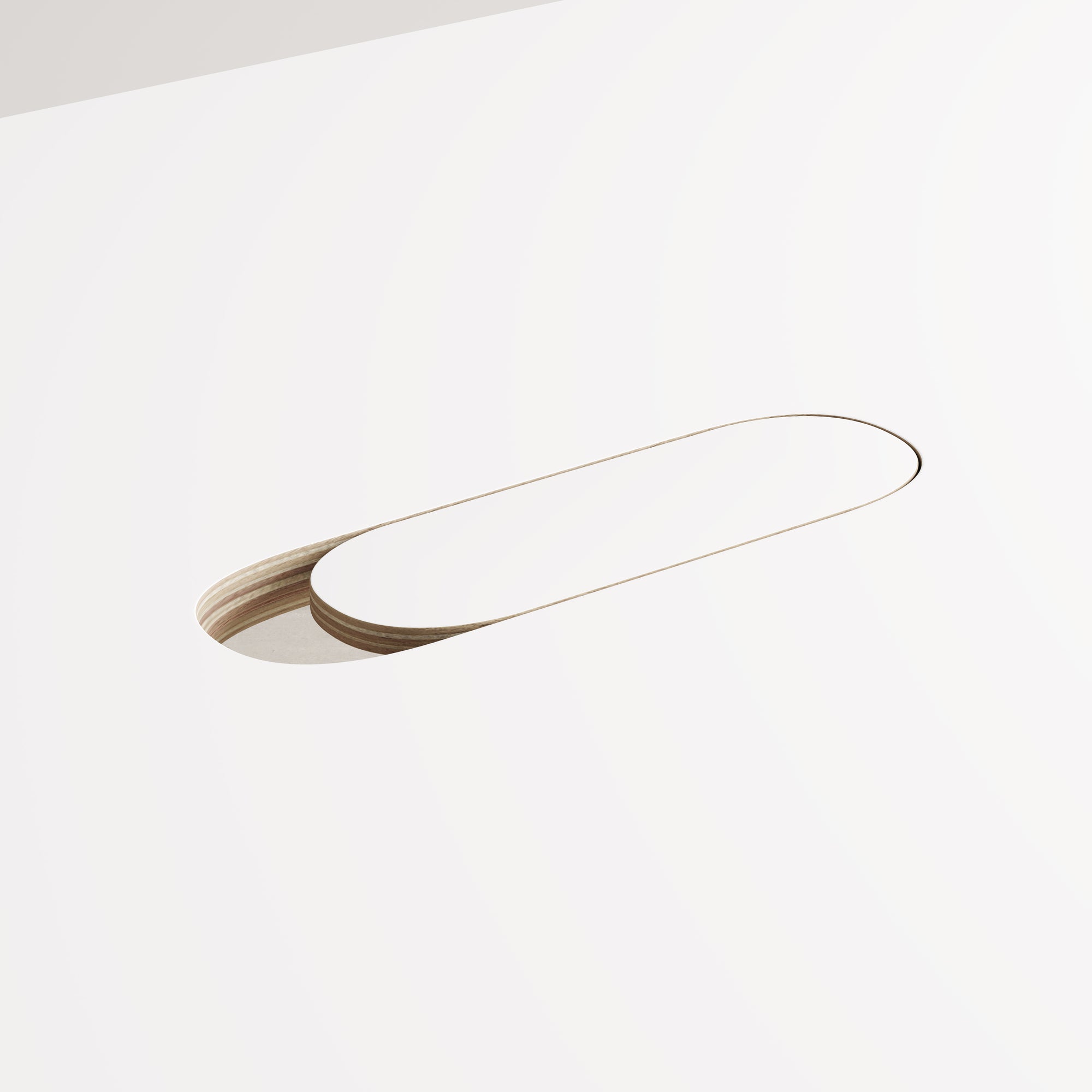 NEW MODERN meeting table - white plywood