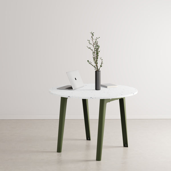 Table de réunion ronde NEW MODERN – plastique recyclé Ø 108cm