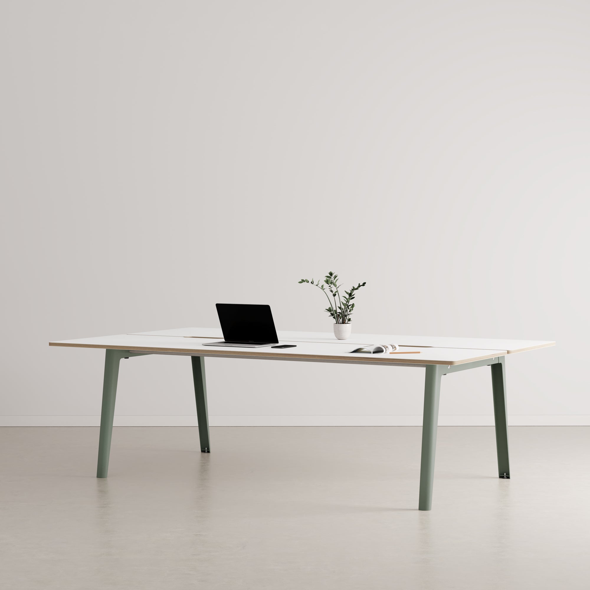 Bureau en aire ouverte NEW MODERN 4 places - multiplis blanc