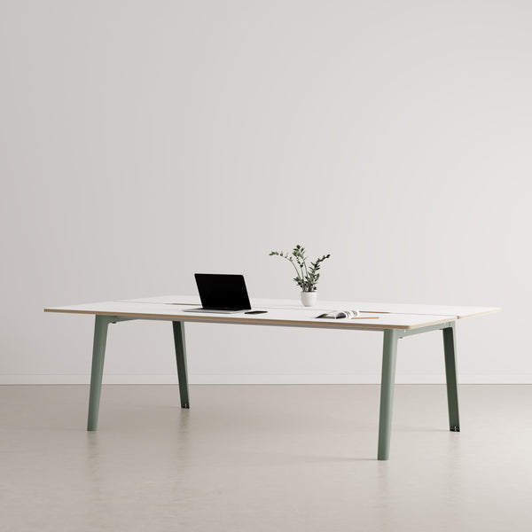 NEW MODERN 4-seater workbench - white plywood 