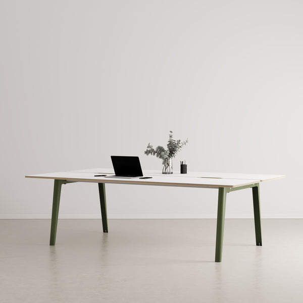 NEW MODERN 4-seater workbench - white plywood 
