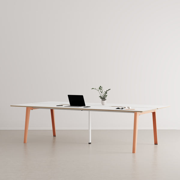 NEW MODERN 4-seater workbench - white plywood 