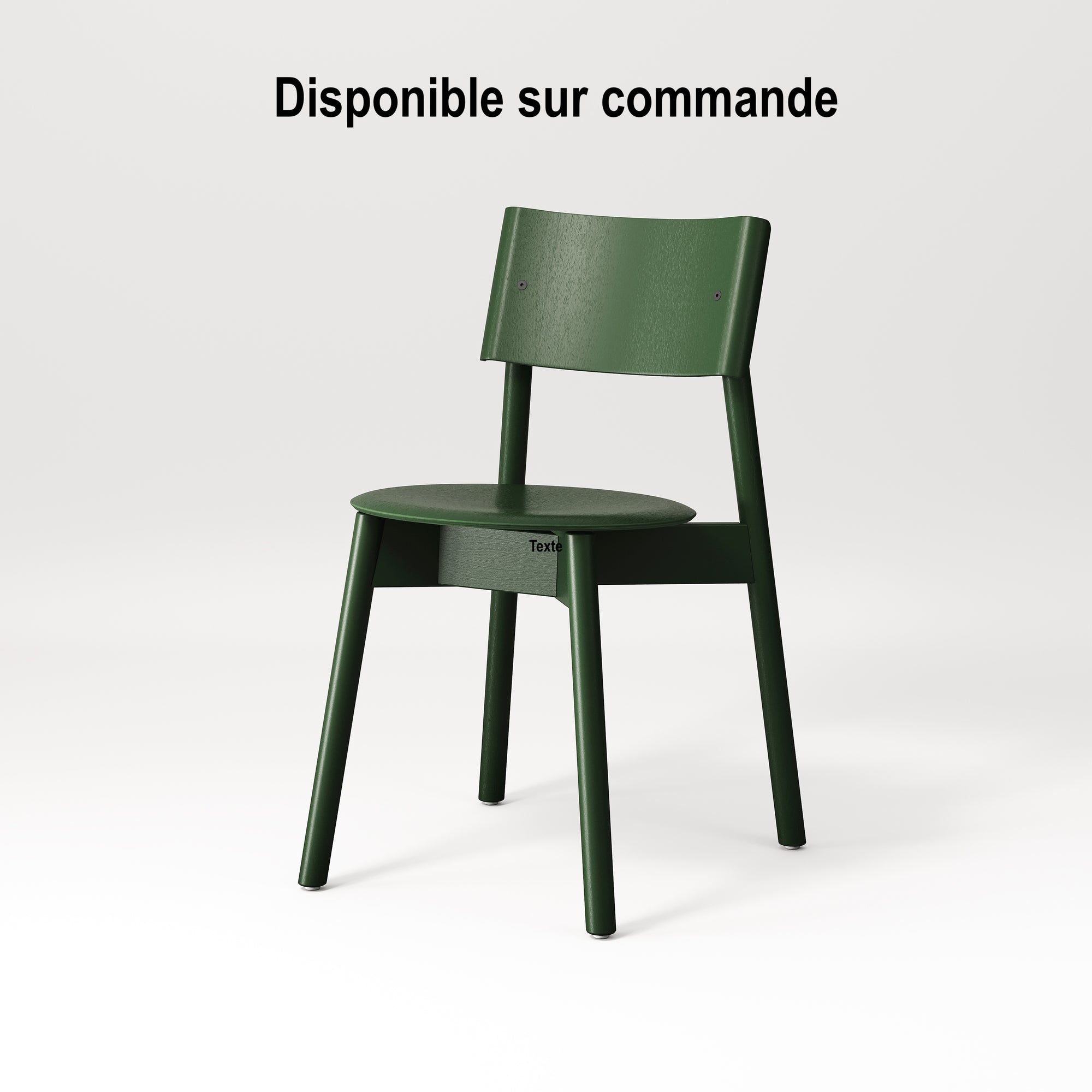 Chaise SSD full wood - bois éco-certifié - vert sapin