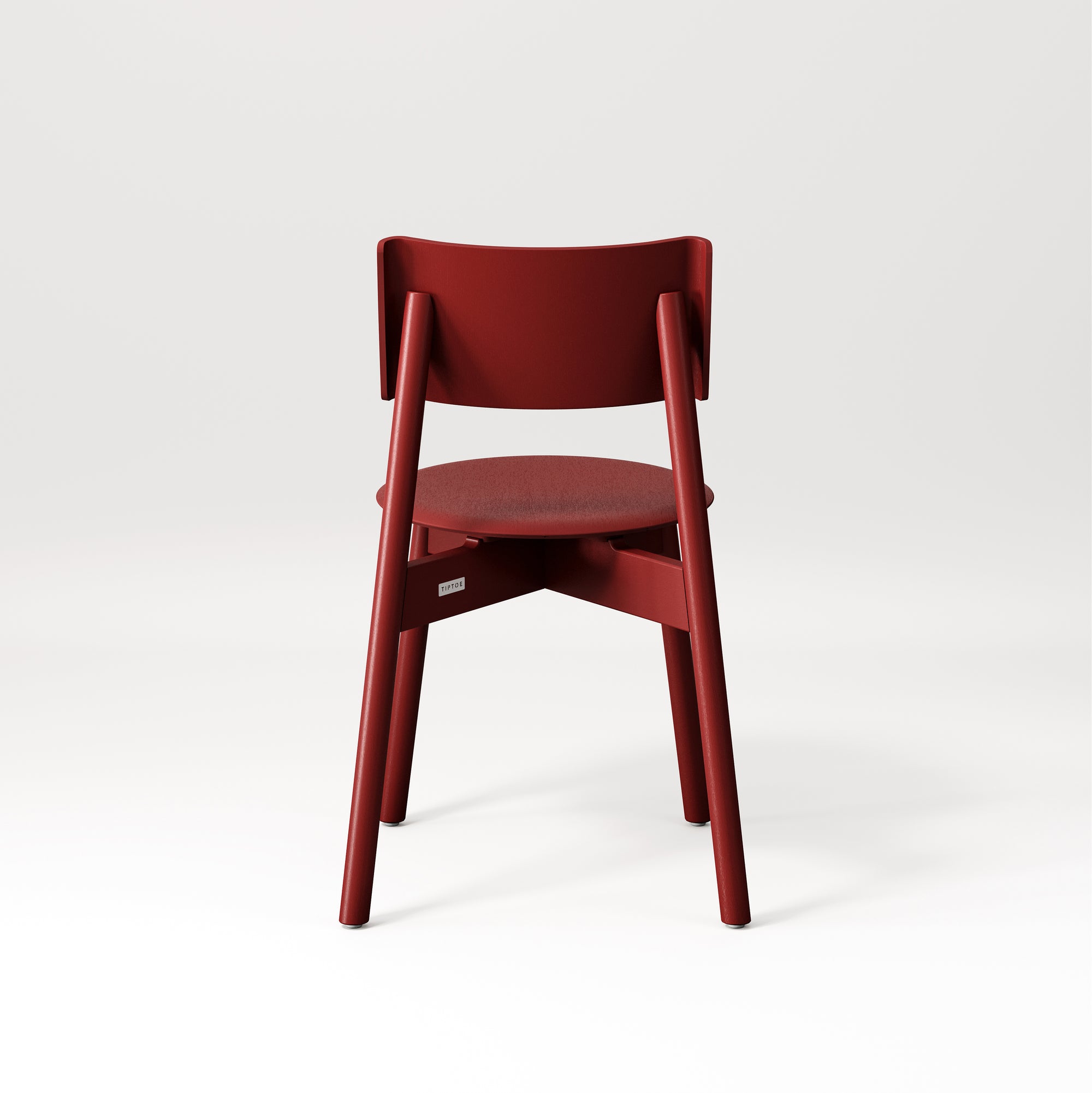 Chaise SSD full wood - bois éco-certifié - rouge coquelicot