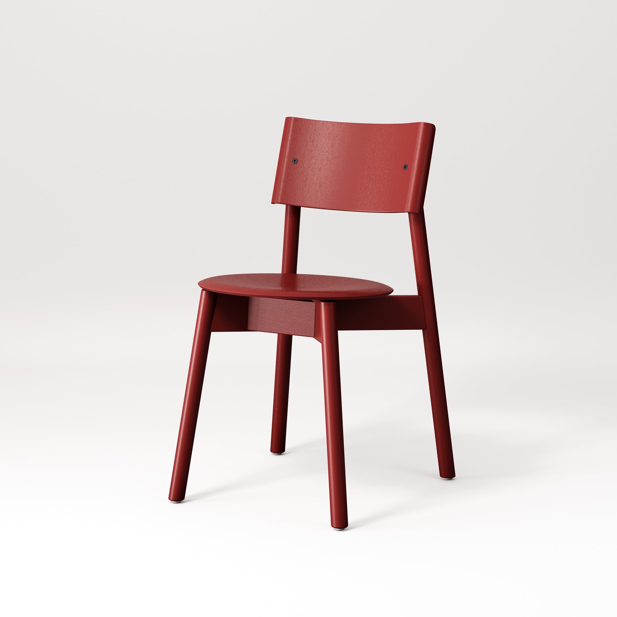 Chaise SSD full wood - bois éco-certifié - rouge coquelicot