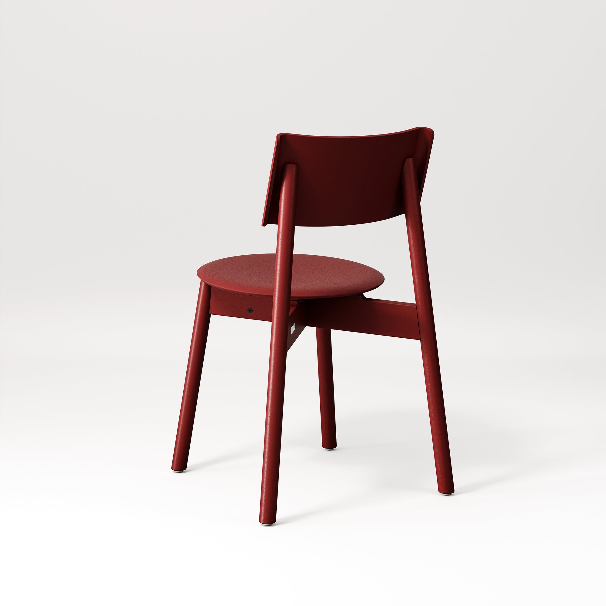 Chaise SSD full wood - bois éco-certifié - rouge coquelicot