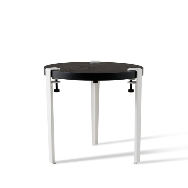 Round coffee table – recycled solid ash wood