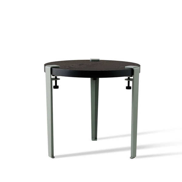 Round coffee table – recycled solid ash wood